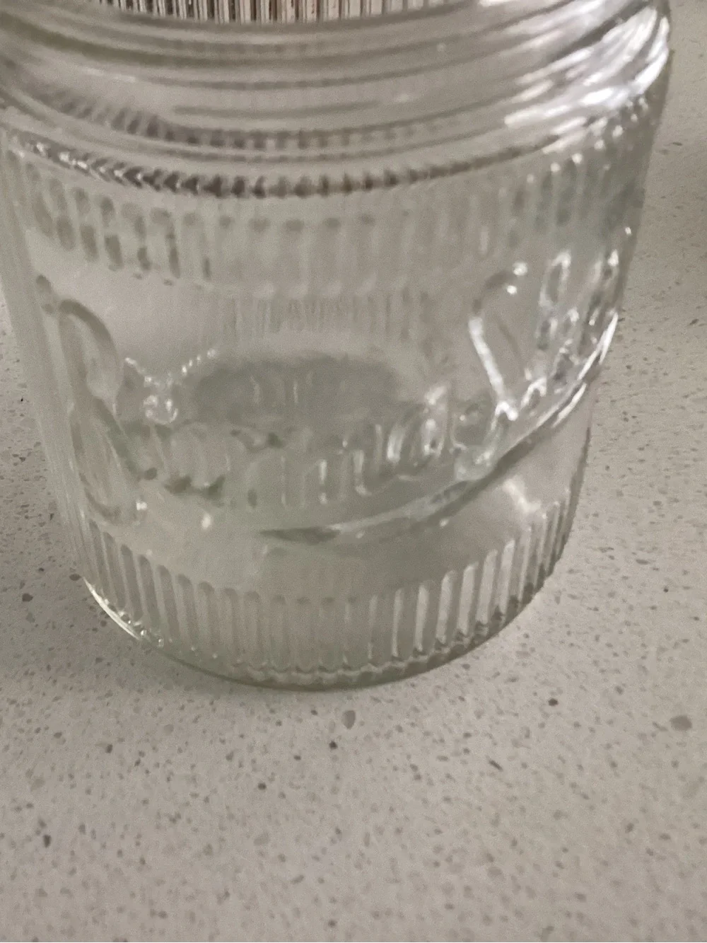 Burma-Shave glass jar, originally held brushless shaving cream.  70-95 years old